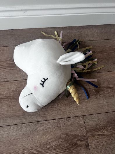 Unicorn plush wall mount