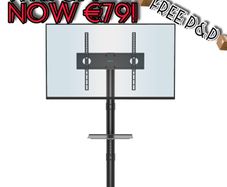 NEW SALE | Mobile TV Stand on Wheels for 23-60 inch Plasma/LCD/LED TVs, Portable TV Stand with Laptop Shelf, Height Adjustable Wheeled Rolling TV Cart