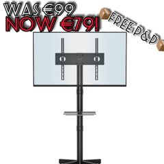 NEW SALE | Mobile TV Stand on Wheels for 23-60 inch Plasma/LCD/LED TVs, Portable TV Stand with Laptop Shelf, Height Adjustable Wheeled Rolling TV Cart