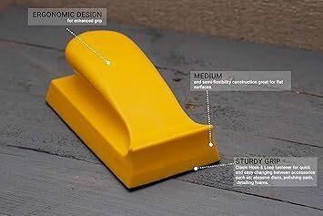 Glass Polish 15915 Hand Sanding Block, Hook & Loop Handheld Sanding Pad | 135 x 70 mm