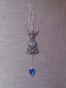 Suncatcher, Pewter angel suncatcher, Window ornament, Gift