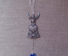 Suncatcher, Pewter angel suncatcher, Window ornament, Gift