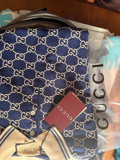 Gucci Polo men embroidered Fabric