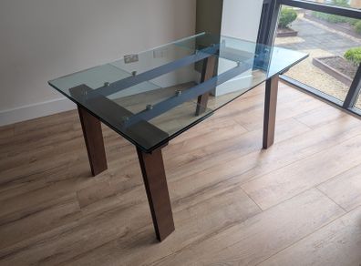 Calligaris Lavente glass dinning table
