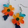 Vibrant California poppy Acrylic Earrings Image 6