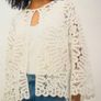 Brand New Joseph Ribkoff white/vanilla crochet coverall Image 4