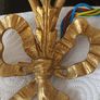 1930's  Brass/Crystal Wall Light. Image 9