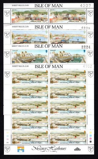 1992 Isle of Man Manx Harbours Commemorative Stamps Sheetlet Mint Never Hinged (MNH)