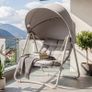Outdoor Swing Chair with Adjustable Canopy Padded Cushions Image 6
