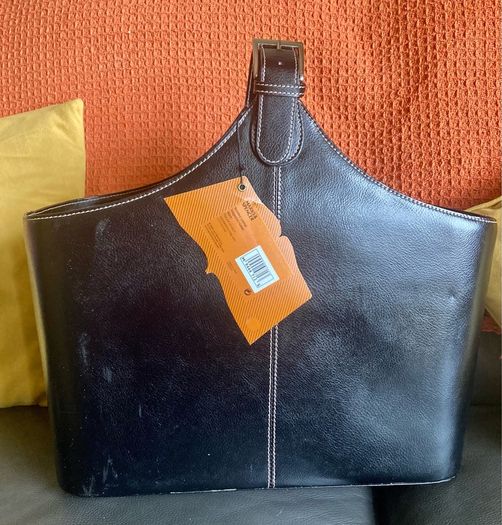 Leather Storage/ Magazine Holder