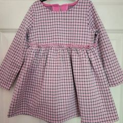 Girls Pink Check Dress