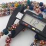 Antique Venetian African Style MultiColor Polka Dotted & Chevron Glass Beads Necklace Image 4