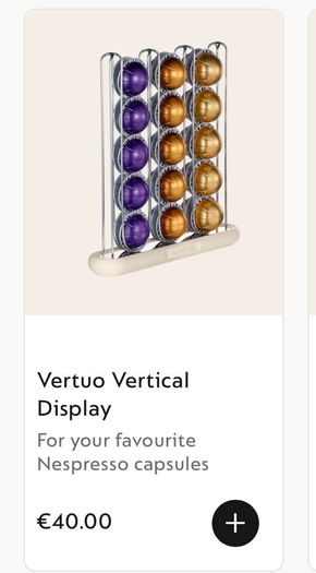 Nespresso Coffee Machine + Capsules Display