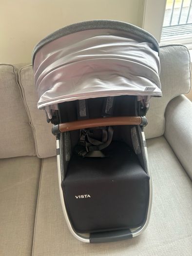 UPPAbaby Vista (2018) Complete Double Buggy Setup (Soft Grey / Gregory)