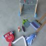 Push along toy cleaning trolley Image 5