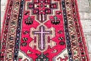 Hand knotted antique Persian rug runner