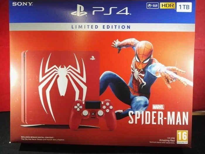 Playstation 4 Slim Spiderman Console Edition(PS4) Games included