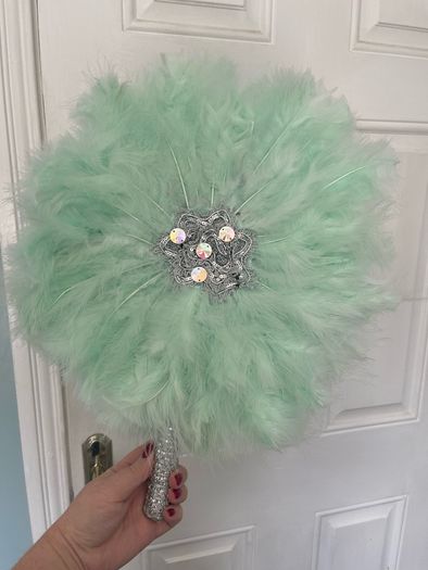 Traditional Nigerian Asoebi style dress for wedding or special occasion comes with Traditional fan also