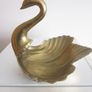 Brass Swan Figurine Trinket Dish Image 3