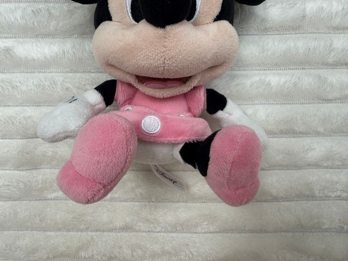 Disney Minnie Mouse Sitting Pink Dot Dress approx. 20cm Used Please see pictures