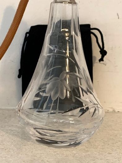 Vintage Signed Stuart Crystal Perfume Atomizer 1980s