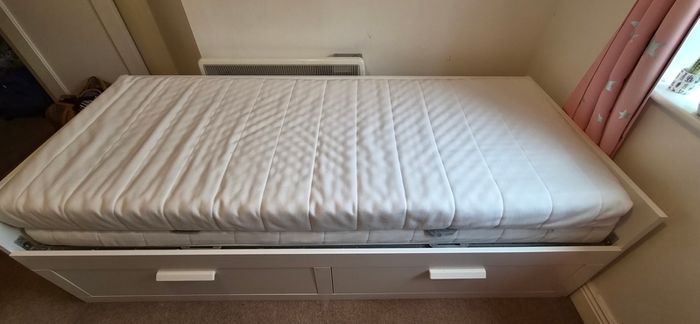 FREE IKEA BRIMNES Day Bed with 2 Mattresses, Excellent Condition