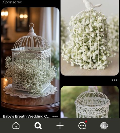 Decorative vintage bird cage display / flower decoration