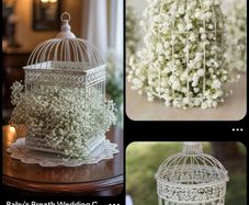 Decorative vintage bird cage display / flower decoration