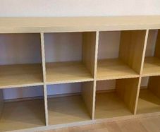 2 x Kallax Units (1 oak, 1 white)