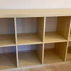 2 x Kallax Units (1 oak, 1 white)
