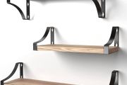 Floating Shelves Wall Mounted Shelf, Paulownia Wood Wall Shelves, Wooden Shelves Set of 3 for Bedroom, Bathroom, Living Room, Kitchen, Home Office, Laundry room,etc (FREE POSTAGE)
