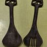 Hand Carved Kenian Wooden Elephant Serving Set Image 4