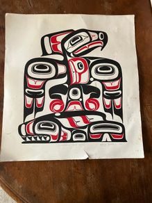 Haida Art Thunderbird with Whale