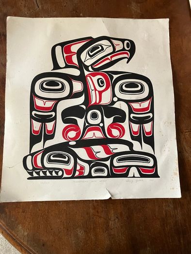 Haida Art Thunderbird with Whale