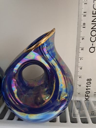 Blue / purple lustre ware Vases