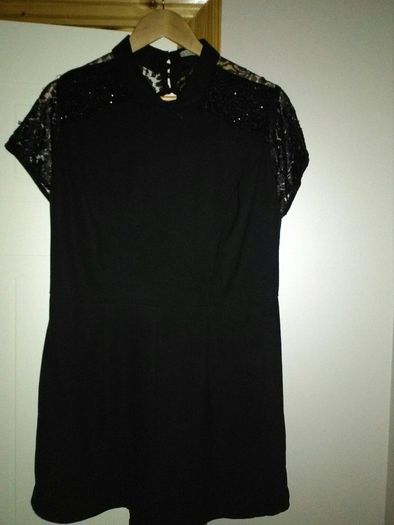 Black lace sequence short's jumpsuit