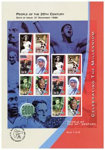 1999 Ireland Celebrating the Millennium Series 1 People of the 20th Century Special First Day Cover Presentation Pack