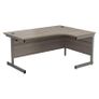 New Radial / Corner Desk 1800 x 1200mm - Grey Oak Image 8