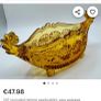 Vintage amber banana bowl Image 4