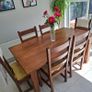 Walnut Solid Wood Dining Table & 6 Chairs Image 4