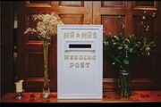 Handcrafted wedding post box for hire.  local collection. Can deliver for extra charge. . Deposit secures Date. Box Fitted with lock and key.