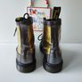 Dr Martens Harrie brogue 1460 gold silver 8 eye boots UK6.5 EU40 US8.5 Image 5