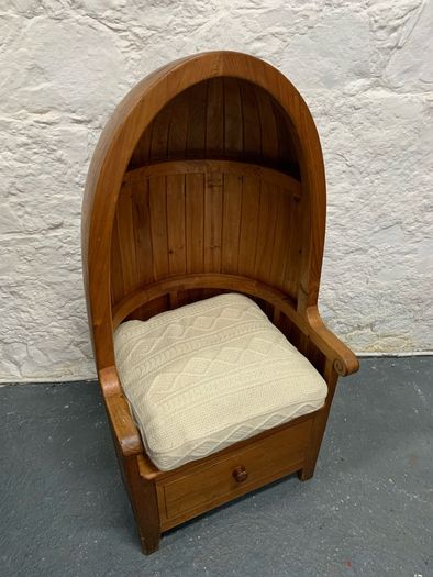 Late Victorian Pine Porters Chair.