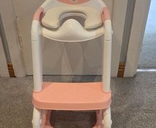 Child toilet seat and step