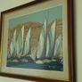 Elegant Framed Sailing Boat Artwork Large Statement Piece 64cm x 54cm Image 7