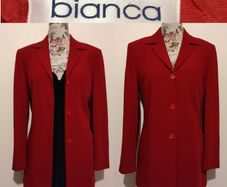 Red Wool Blazer Coat