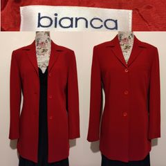 Red Wool Blazer Coat