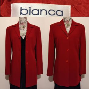 Red Wool Blazer Coat