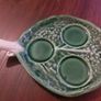Vintage pottery salt, pepper,mustand set. Image 4