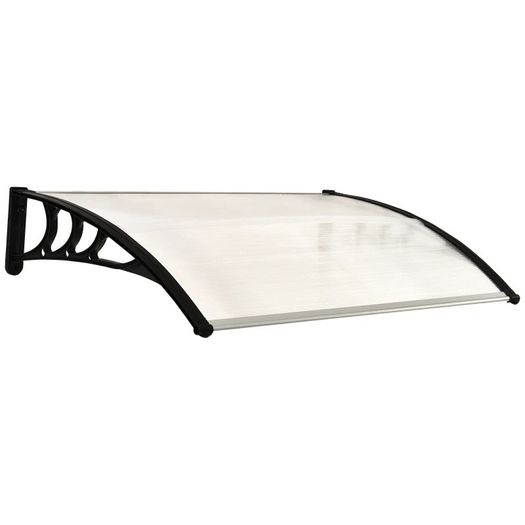 NEW SALE | Curved Window Door Canopy Aluminium Rigid Plastic Polycarbonate Fixed Outdoor Awning Modern Design UV Water Rain Resist
